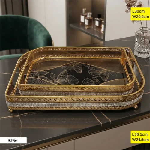 ENSEMBLE-DE-PLATEAUX-DECORATIFS-MIROIR-AVEC-MOTIFS-FLORAUX