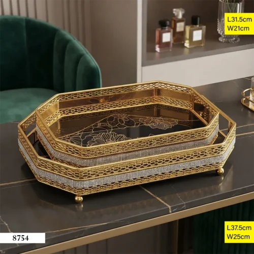ENSEMBLE-DE-PLATEAUX-DECORATIFS-MIROIR-ET-METAL-DORE