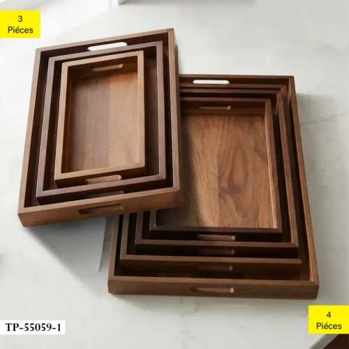 ENSEMBLE-DE-PLATEAUX-RECTAGULAIRES-EMPILABLES-EN-BOIS-FONCE