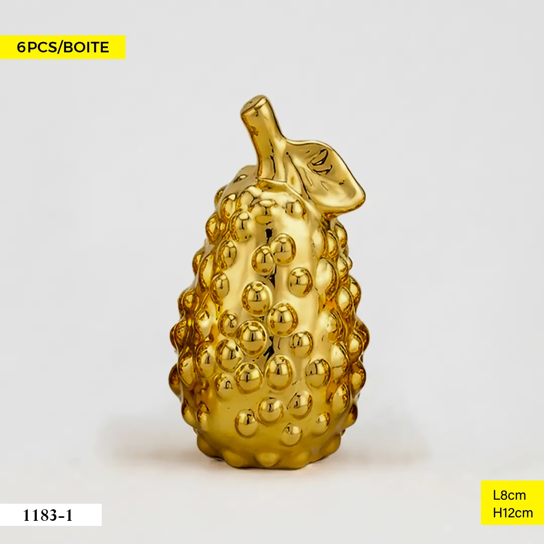 FIGURINE-DECORATIVE-POIRE-TEXTUREE-DOREE
